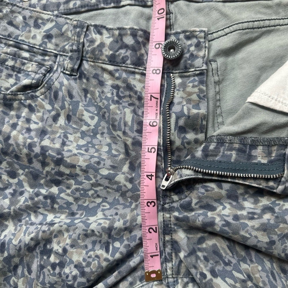 Cabi Pants Blue Modern Camo 604 Size 12 Abstract Pattern Contemporary Chic - Picture 4 of 7